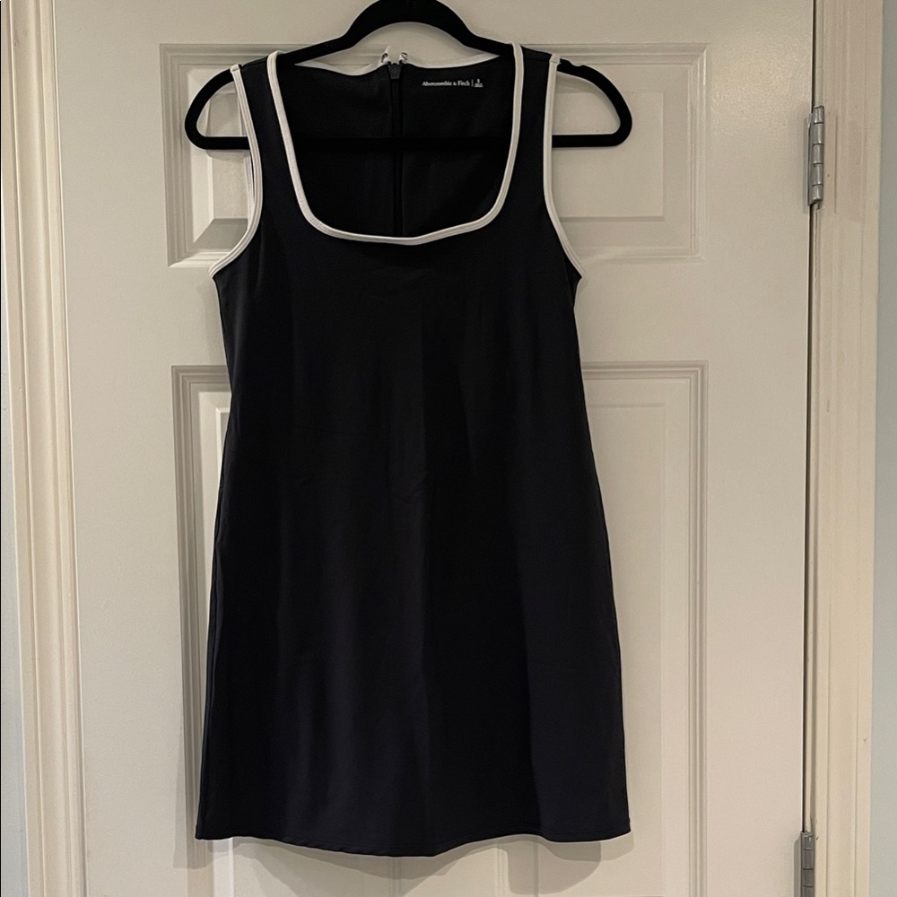 Abercrombie & Fitch Black Squareneck Traveler Mini Dress